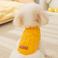 HKM-2123965 Twisted Knitted Sweater for Dogs - Autumn/Winter Collection in Various Colors and Sizes