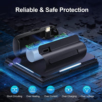 HKM-212435 5000mAh Portable Power Bank with Built-in Type-C and IOS Cable, Dual Output, Compact Design for Smartphones