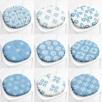HKM-212435 Floral-Patterned Cotton Linen Chair Cushion in Round and Square Shapes with Polyester Fiber Filling