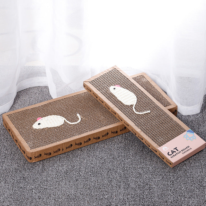 HKM-2125373 Large and Small Sisal Cat Scratching Board - Flat Design for Comfortable Use