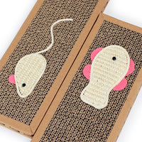 HKM-2125373 Large and Small Sisal Cat Scratching Board - Flat Design for Comfortable Use