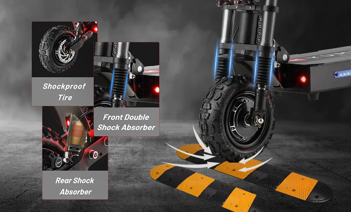 HKM-212563 YUME Y11+ 250W Smart Electric Mobility Scooter - Foldable, All-Terrain, 11-Inch Tubeless Tires, Bluetooth Control