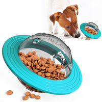 HKM-2126013 Pet Food Educational Toy with Leak-Feeding Function - Perfect for Dogs and Cats, Lake Blue and Yellow
