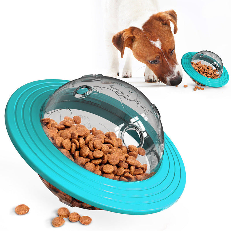 HKM-2126013 Pet Food Educational Toy with Leak-Feeding Function - Perfect for Dogs and Cats, Lake Blue and Yellow