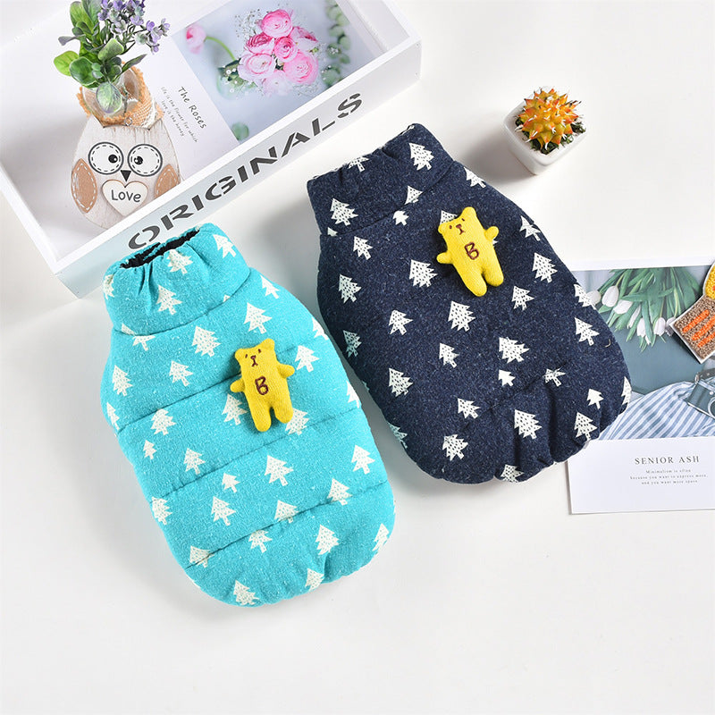 HKM-2127549 Cute Double-Sided Lantern Shape Pet Vest for Dogs in Blue and Green