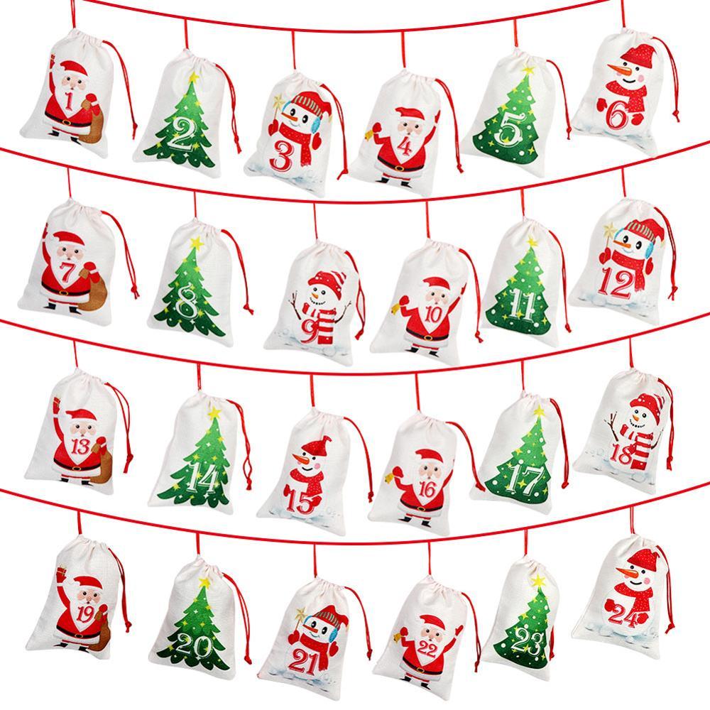 HKM-212819 Christmas Hanging Gift Bag - Felt Calendar Design, 11x16cm, OPP Packaged