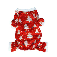 HKM-2129341 Festive Red and Green Santa Claus and Christmas Tree Dog Clothes in Sizes S, M, L, XL