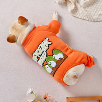 HKM-2129597 Stylish Winter Padded Four-Legged Dog Coat in Orange Cotton