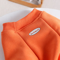 HKM-2129597 Stylish Winter Padded Four-Legged Dog Coat in Orange Cotton