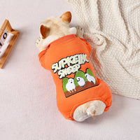 HKM-2129597 Stylish Winter Padded Four-Legged Dog Coat in Orange Cotton