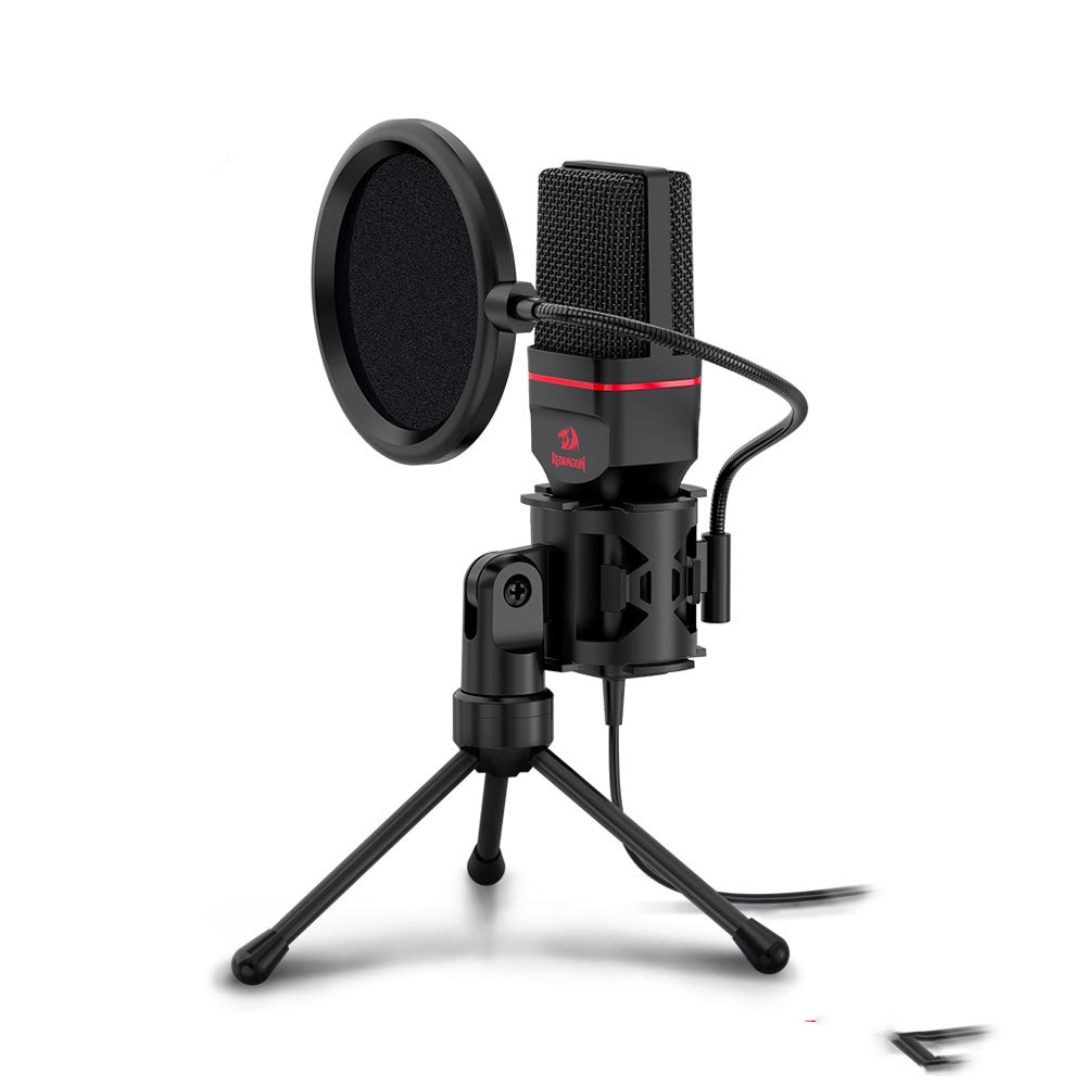 HKM-213075 Condenser Microphone with Tripod for Home Studio and Computer Use - Omnidirectional 3.5mm Audio Compatibility