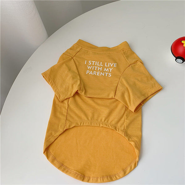HKM-2133309 Cotton Summer T-shirt for Dogs - Available in Multiple Colors and Sizes