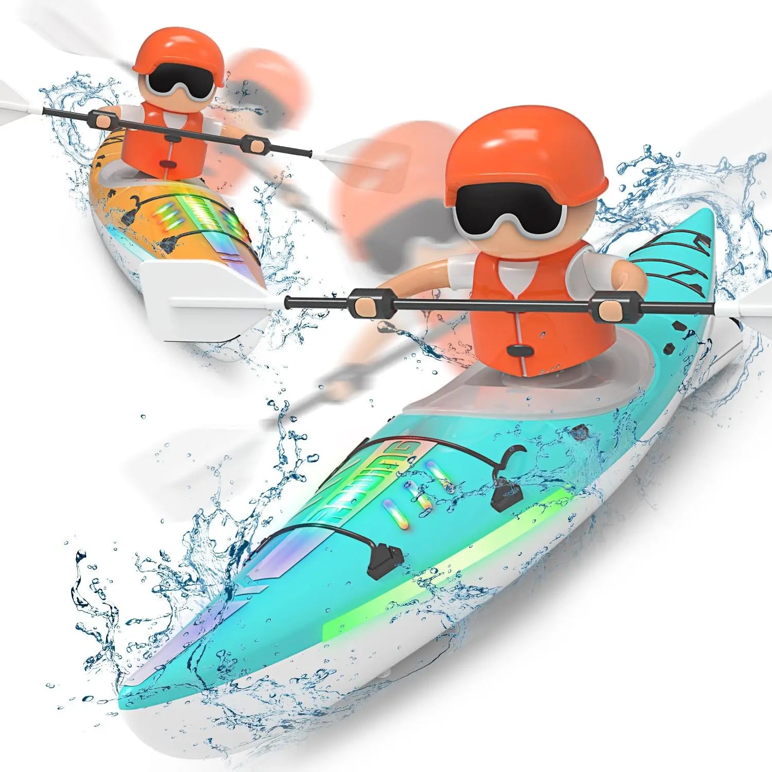 HKM-213331 Paddle Kayak RC Boat for Kids - 2.4G Remote Control, 50M Range, Outdoor Fun