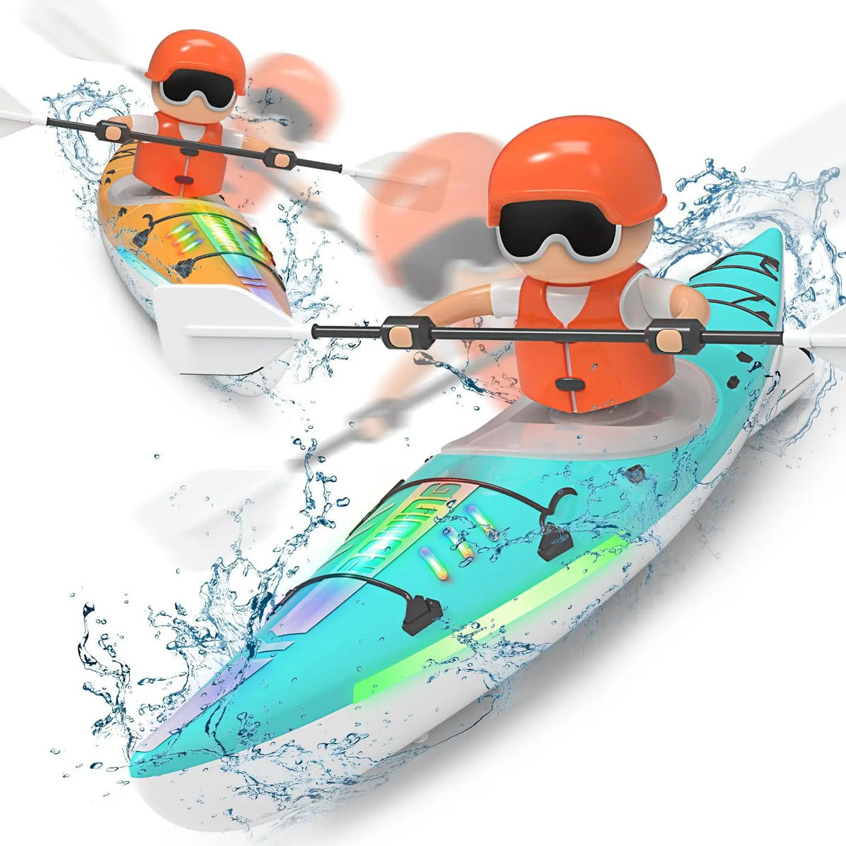 HKM-213331 Paddle Kayak RC Boat for Kids - 2.4G Remote Control, 50M Range, Outdoor Fun