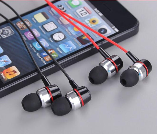 HKM-213395 Metal In-Ear Earphones with 3.5mm Plug and 1.2M Silica Gel Wire for Computers and Mobile Devices