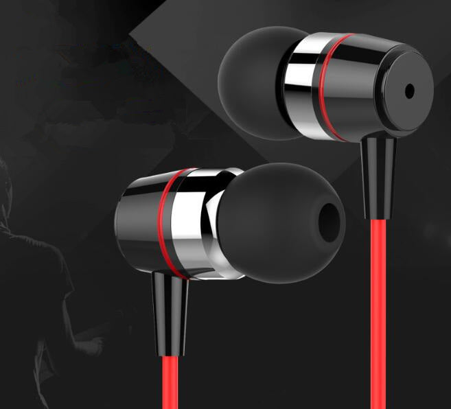 HKM-213395 Metal In-Ear Earphones with 3.5mm Plug and 1.2M Silica Gel Wire for Computers and Mobile Devices