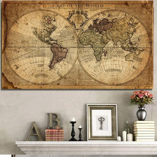 HKM-213459 Canvas Earth Painting for Living Room Decoration - Multiple Sizes Available