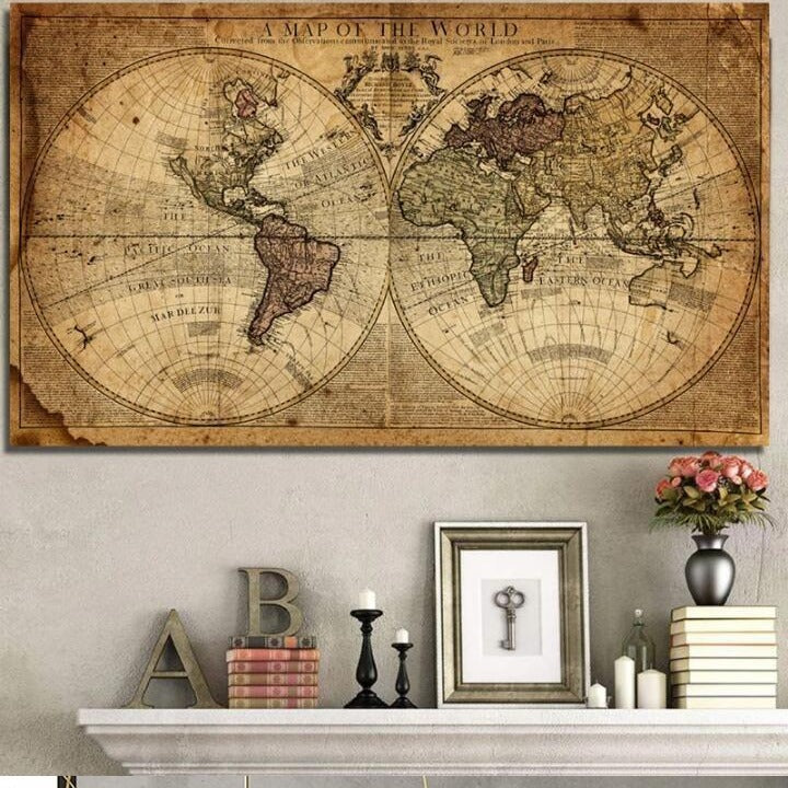 HKM-213459 Canvas Earth Painting for Living Room Decoration - Multiple Sizes Available