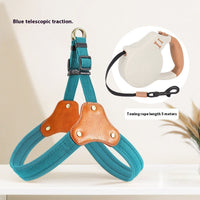 HKM-2134717 Small Dog Breast Collar and Leash Set for Bichon and Other Pets