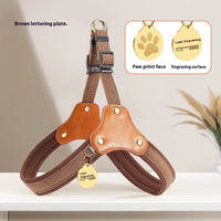 HKM-2134717 Small Dog Breast Collar and Leash Set for Bichon and Other Pets