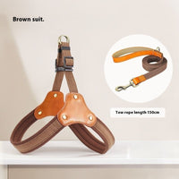 HKM-2134717 Small Dog Breast Collar and Leash Set for Bichon and Other Pets