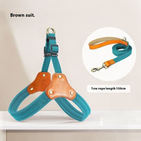 HKM-2134717 Small Dog Breast Collar and Leash Set for Bichon and Other Pets