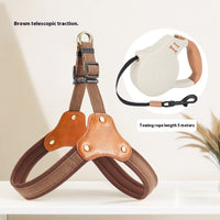 HKM-2134717 Small Dog Breast Collar and Leash Set for Bichon and Other Pets