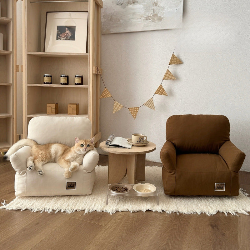 HKM-2134973 Cozy Removable and Washable Small Pet Sofa Bed for Cats and Dogs - Available in Multiple Colors
