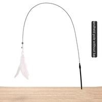HKM-2135741 Suction Cup Cat Toy with Bell and Feather Wand in Various Colors