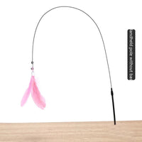 HKM-2135741 Suction Cup Cat Toy with Bell and Feather Wand in Various Colors