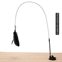 HKM-2135741 Suction Cup Cat Toy with Bell and Feather Wand in Various Colors