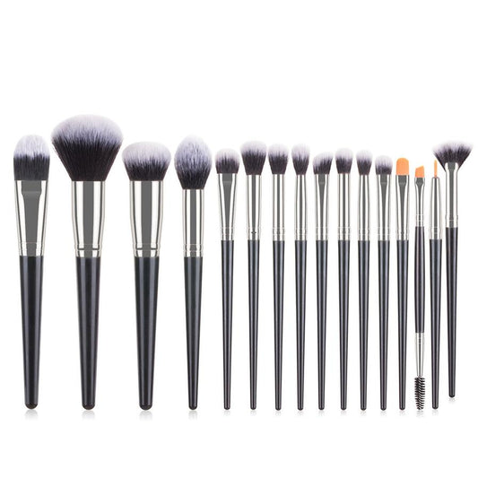 HKM-213587 16-Piece Professional Makeup Brush Set with Plastic Handles for Flawless Application