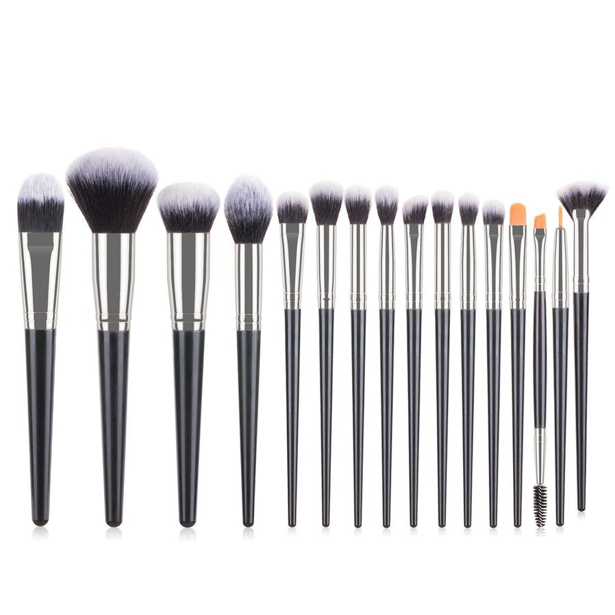 HKM-213587 16-Piece Professional Makeup Brush Set with Plastic Handles for Flawless Application