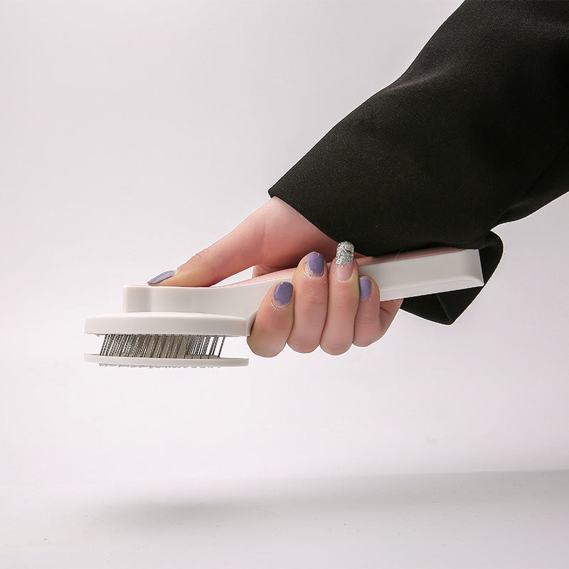 HKM-2136509 Stainless Steel Cat Comb for Effortless Grooming - Compact Design for Pets
