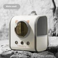 HKM-2137149 Portable Outdoor Cat Backpack - Solid Color, Large Capacity, Anti-Stress Design