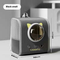 HKM-2137149 Portable Outdoor Cat Backpack - Solid Color, Large Capacity, Anti-Stress Design