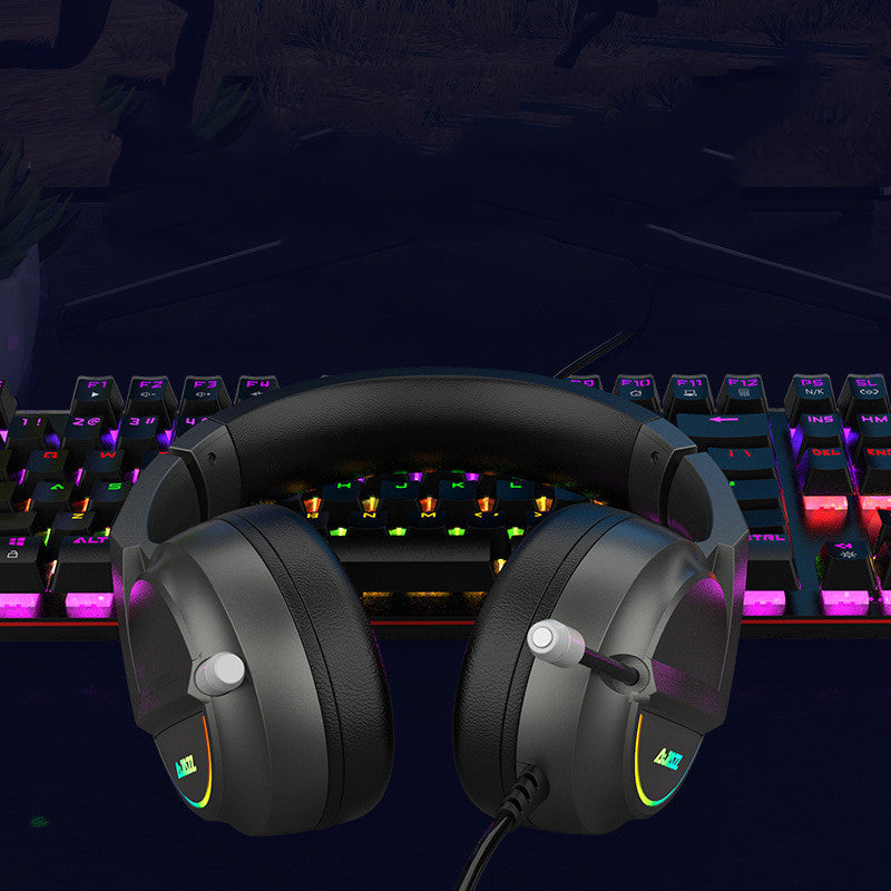 HKM-213715 Wired Gaming Headset with Heavy Bass and Microphone for PC and Multimedia Use