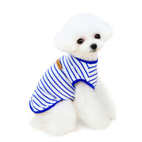 HKM-2138685 Casual Striped Vest for Pets - Lightweight Cotton with Multiple Color Options