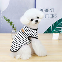 HKM-2138685 Casual Striped Vest for Pets - Lightweight Cotton with Multiple Color Options