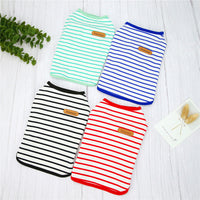 HKM-2138685 Casual Striped Vest for Pets - Lightweight Cotton with Multiple Color Options