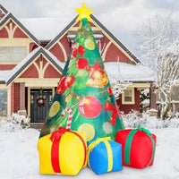 HKM-213971 7ft Inflatable Christmas Tree with LED Lights for Indoor and Outdoor Holiday Decorations
