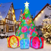 HKM-213971 7ft Inflatable Christmas Tree with LED Lights for Indoor and Outdoor Holiday Decorations