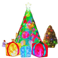 HKM-213971 7ft Inflatable Christmas Tree with LED Lights for Indoor and Outdoor Holiday Decorations