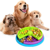 HKM-2140861 Three-Layer Interactive Slow Feeder Bowl for Dogs - Anti-Choking Non-Slip Design