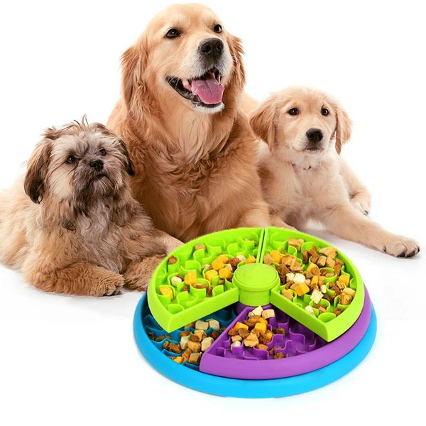 HKM-2140861 Three-Layer Interactive Slow Feeder Bowl for Dogs - Anti-Choking Non-Slip Design
