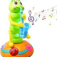 HKM-214163 Electric Dancing Caterpillar Toy with Light and Music for Infants and Toddlers, Ages 0-4 Years