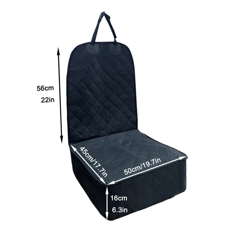 HKM-2142909 Quilted Cotton Front Seat Cover Protector for Pets - Waterproof Car Seat Cushion, Universal Fit