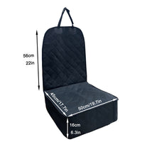 HKM-2142909 Quilted Cotton Front Seat Cover Protector for Pets - Waterproof Car Seat Cushion, Universal Fit