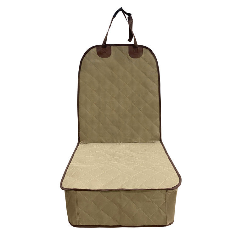 HKM-2142909 Quilted Cotton Front Seat Cover Protector for Pets - Waterproof Car Seat Cushion, Universal Fit