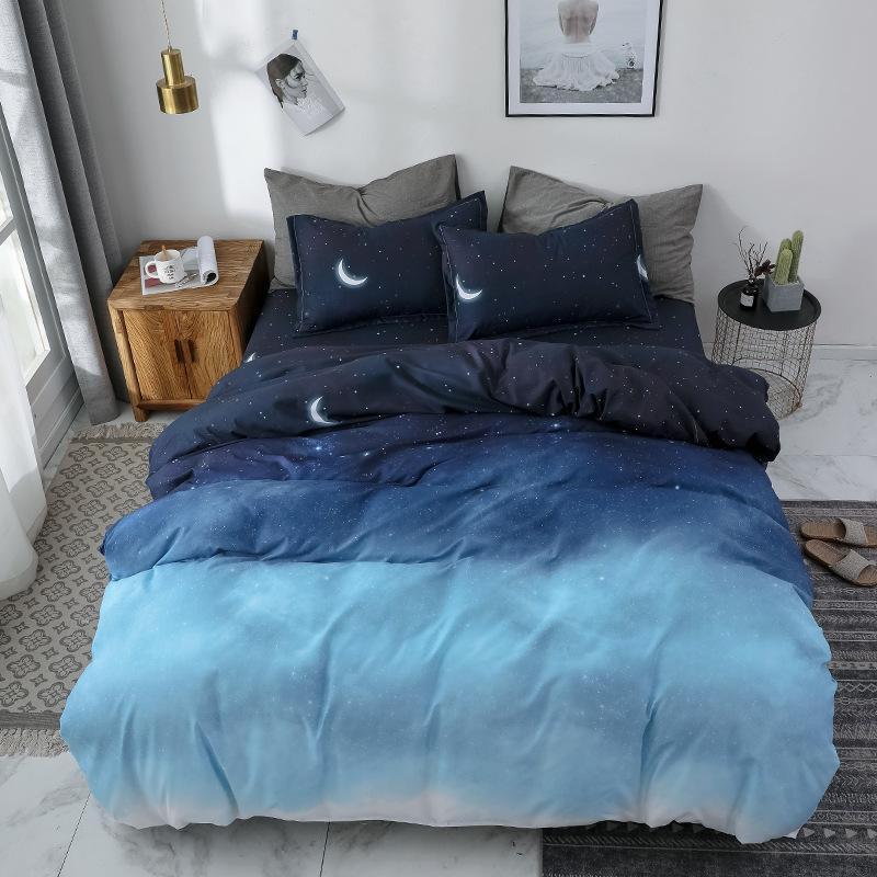 HKM-214291 Diamond Velvet Bed Sheet Set with Chitin and Ramie Quilt - 4 Piece Bedding Collection